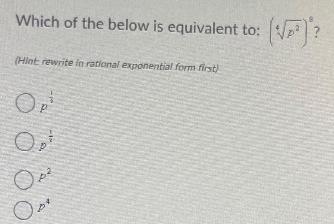 [ANSWERED] Which of the below is equivalent to Hint rewrite in rational ...