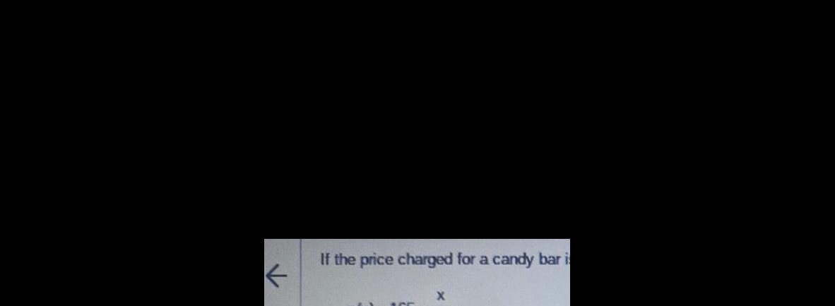 If the price charged for a candy bar i X