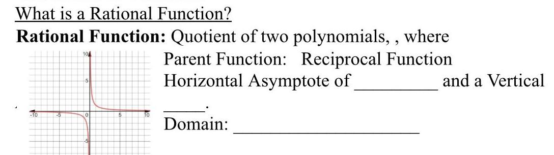 [ANSWERED] What is a Rational Function Rational Function Quotient of ...