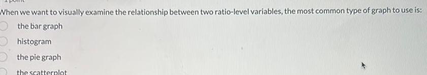 When we want to visually examine the relationship between
