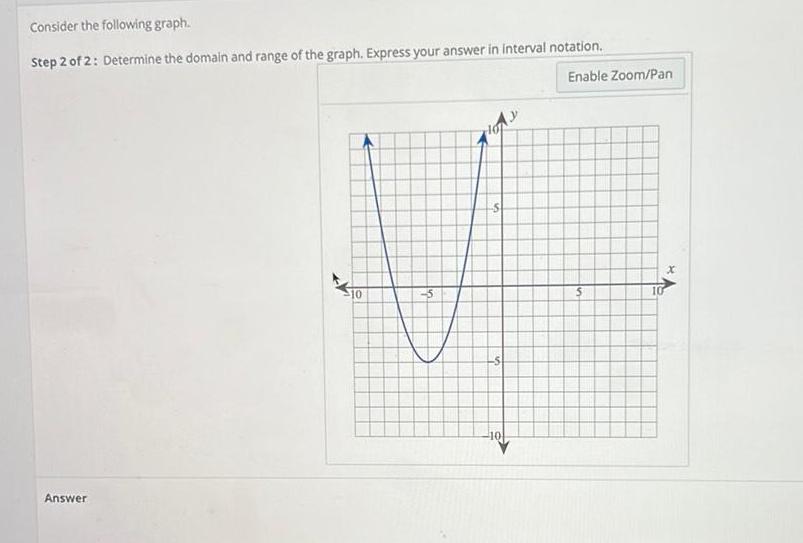  ANSWERED Consider The Following Graph Step 2 Of 2 Determine 