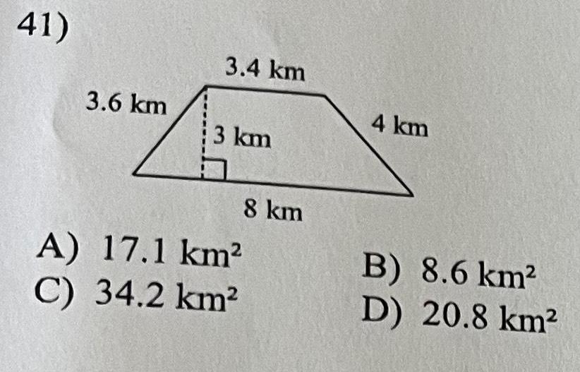 41 3 6 km 3 4 km 3 km A 17 1 km C 34 2 km 8 km 4 km B 8 6 km D 20 8 km