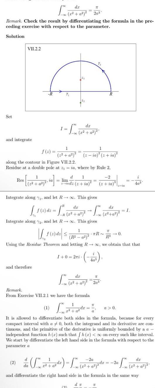 Set Remark Check the result by differentiating the formula