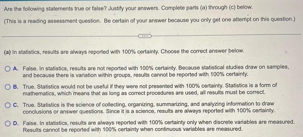 Justify Your Answer