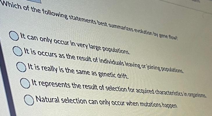  ANSWERED Which Of The Following Statements Best Summarizes Ev 