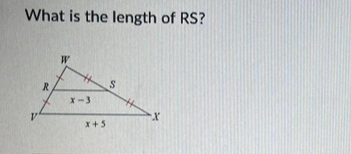 What is the length of RS V R W X 3 x 5 S X