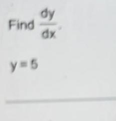 Find y 5 dy dx