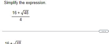 Simplify the expression 16 48 4 16 18