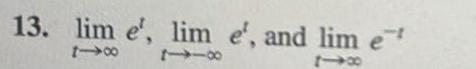 13 lim e lim e and lim et 18 8118 118