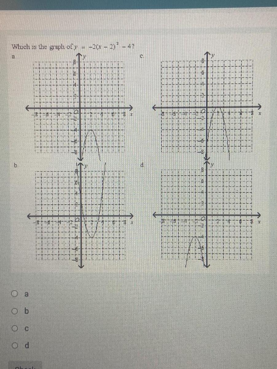 Which is the graph of B b a C PO 18 SH A 71 d 13 2 x 2 47 ITS C 8 10 18m NI T