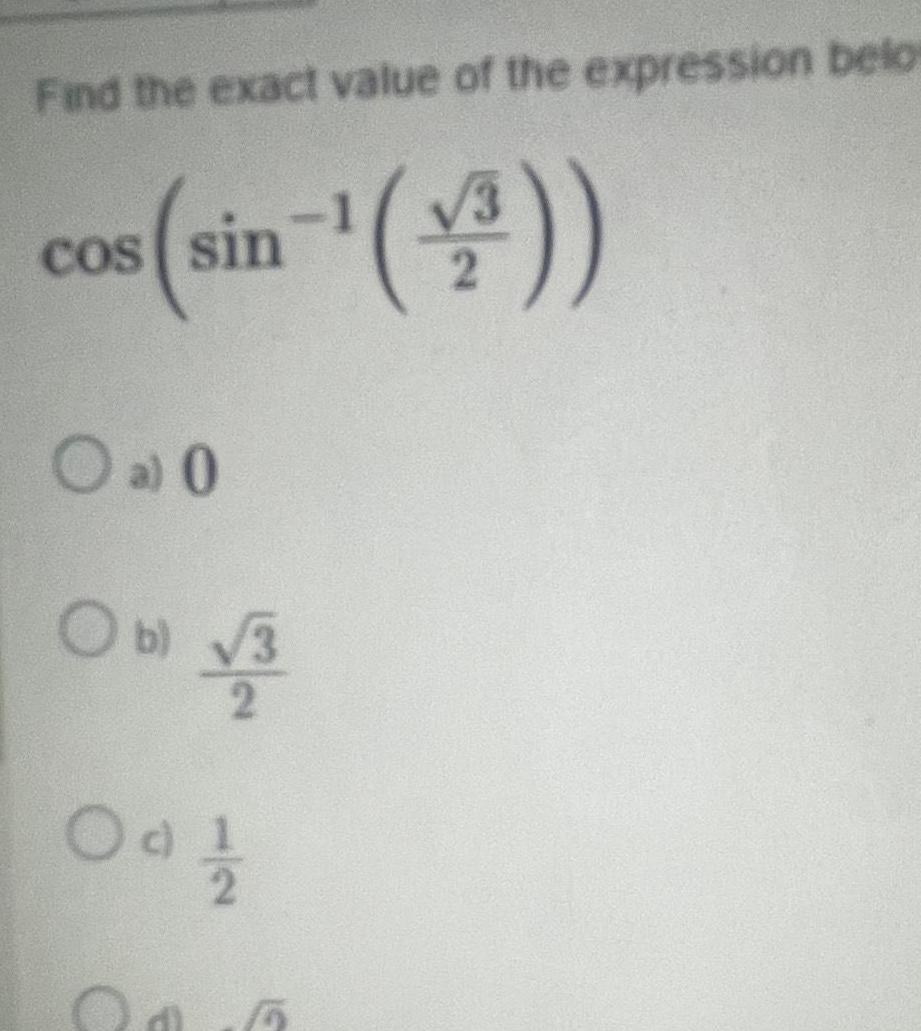 Find the exact value of the expression belo cos sin Oa0 Ob 3 b 001 12 200