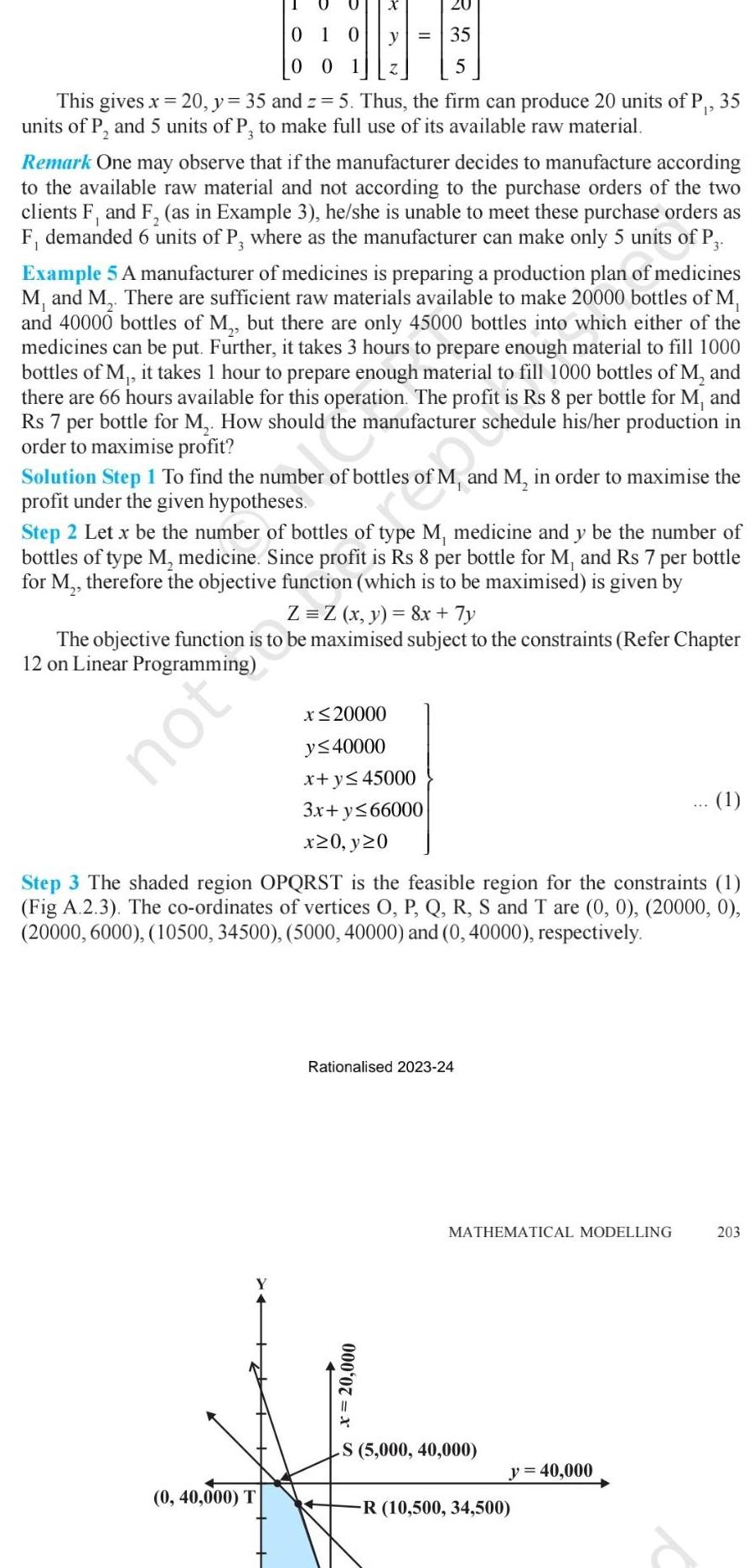 010 y 001 Z This gives x 20 y 35 and z 5 Thus the firm can