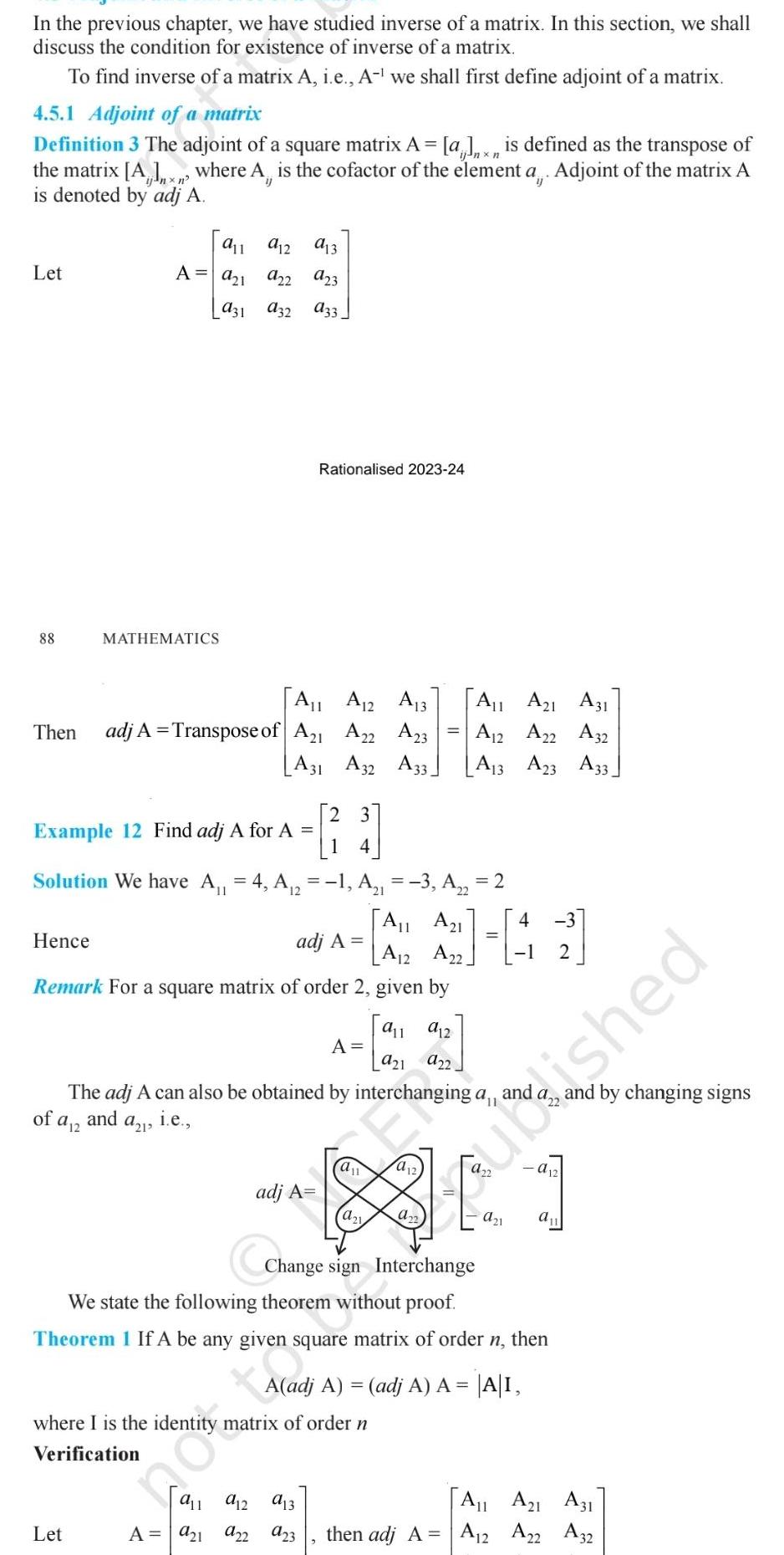 In the previous chapter we have studied inverse of a matrix