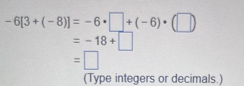 6 3 8 6 6 18 11 Type integers or decimals