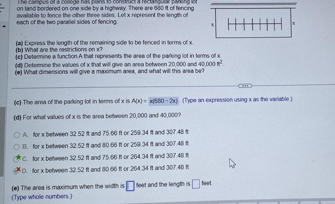 The campus of a college has plans to construct a rectangular
