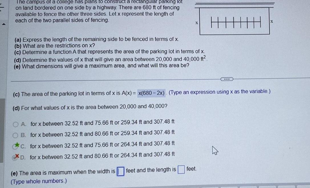 The campus of a college has plans to construct a rectangular