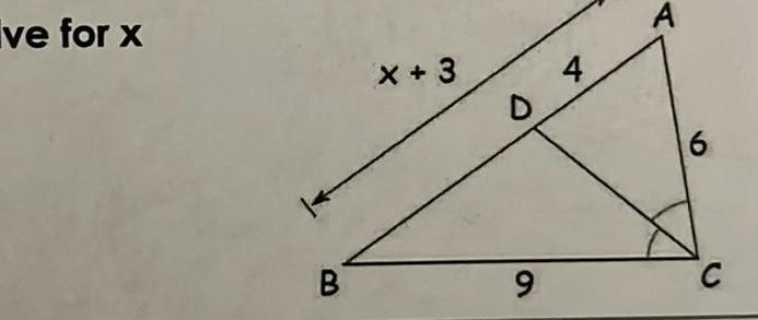 ve for x B x 3 9 4 A 6 C