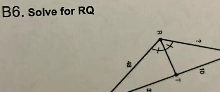 B6 Solve for RQ R 10 48 T 3