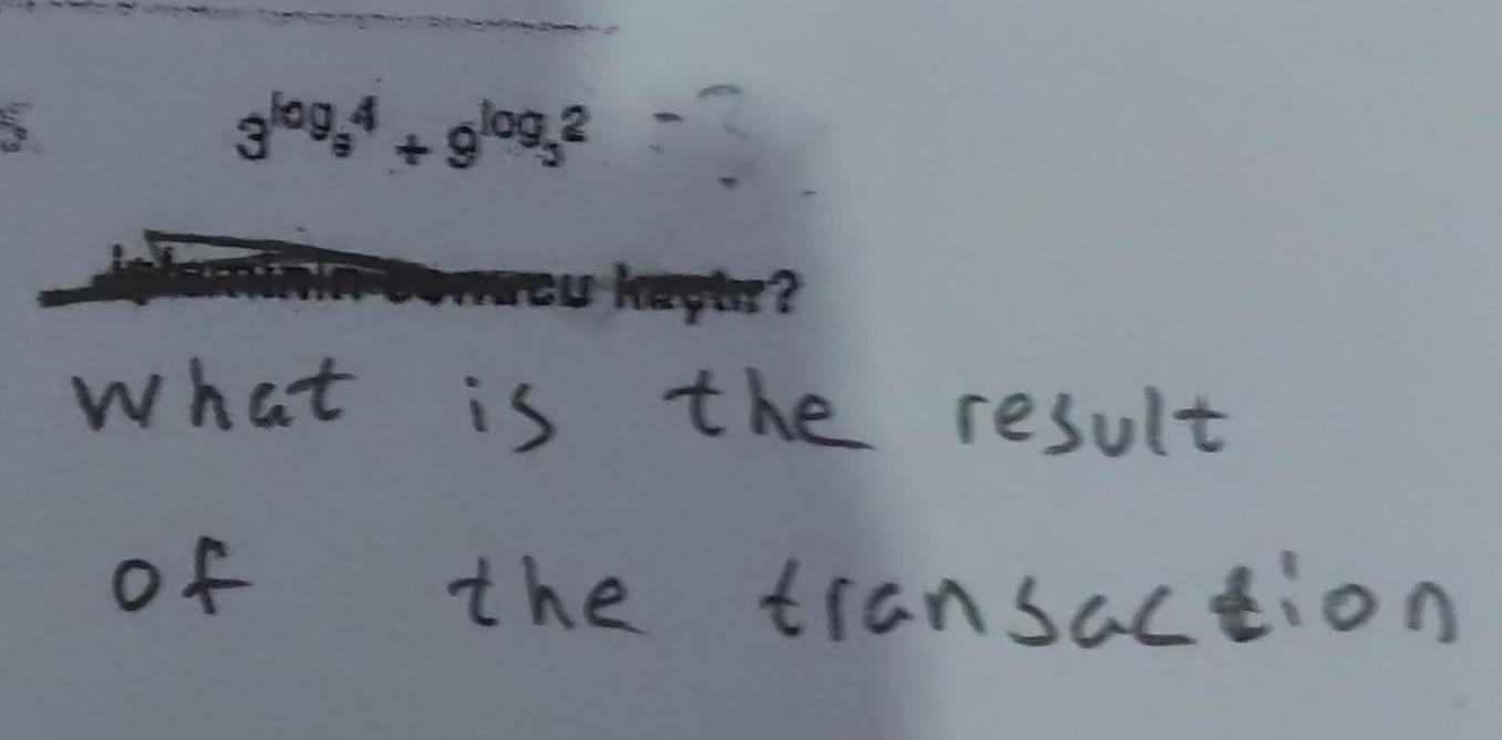 5 309 4 glog 2 wreu keyter what is the result of the transaction