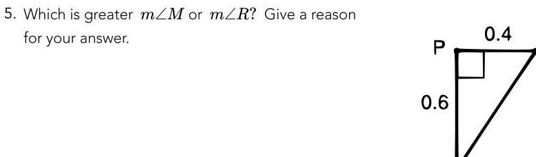 5 Which is greater m M or m R Give a reason for your answer P 0 6 0 4