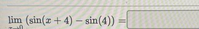 lim sin x 4 sin 4 T