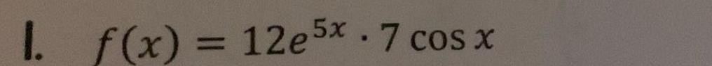 1 f x 12e5x 7 cos x