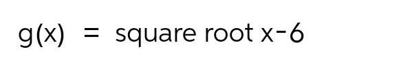 g x square root x 6