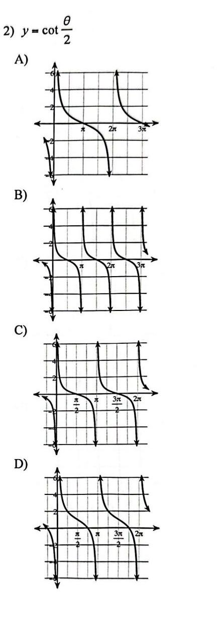 2 y cot A B cot 1 2 D 2x 3x 3x 2x 3r 2x